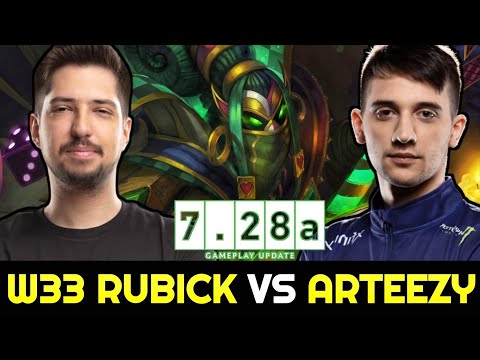 W33 vs ARTEEZY on 7.28a New Patch — Rubick vs Leshrac Dota 2