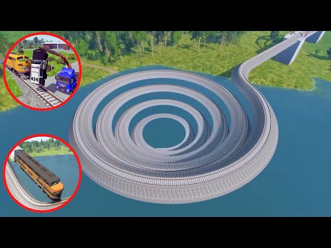 Impossible Mission Weird Funnel & Snake Shape Rail Tracks | BeamNG.Drive | BeamNG Association