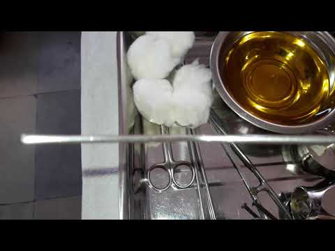 Trey set up for copper T (IUD) insertion