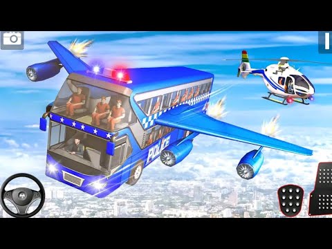 US Police 👮👮  Flying  Prison Bus Criminal Transport - Android gameplay
