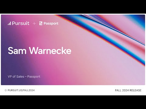 Passport - Customer Success Story (Sam Warnacke - VP of Sales)