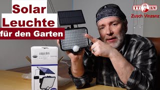 Solarleuchte für den Garten mit Bewegungsmelder! 120 LED Solarlampe mit 3 Modi! Wandleuchte Test