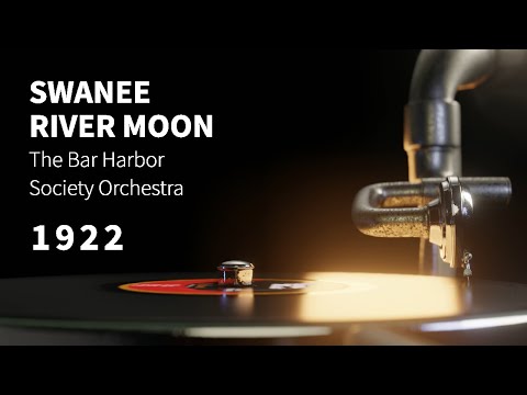 "Swanee River Moon" performed by The Bar Harbor Society Orchestra ~ Scratchy INSTRUMENTAL song, 1922