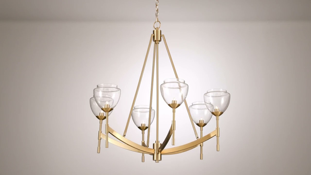 Video 1 Watch A Video About the Possini Euro Cassidy Antique Brass 6 Light Chandelier