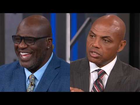 Shaq can't stop laughing after Chuck called the Knicks the D*cks 😂