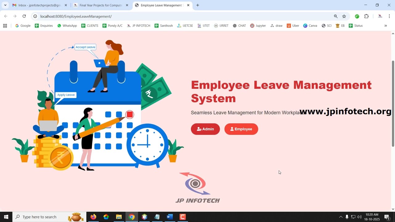 Employee Leave Management System | Java Final Year Project 2025