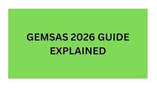 GEMSAS 2026 Explained — Applications are open now!