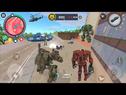 Rope Hero: Vice Town (Transformer Tank Fight Car Robot)Robot Machine Blast Car - Android Gameplay HD