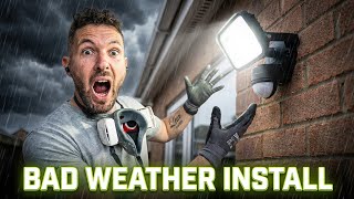 Fast Security Light Installation in Bad Weather