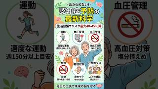 認知症は予防できる可能性があります｜小さな習慣が大きな未来をつくる#認知症#認知症予防#健康寿命#脳の健康#生活習慣#健康習慣#医学#予防医学#雑学#健康知って得する健康知識、健康情報、健康雑学