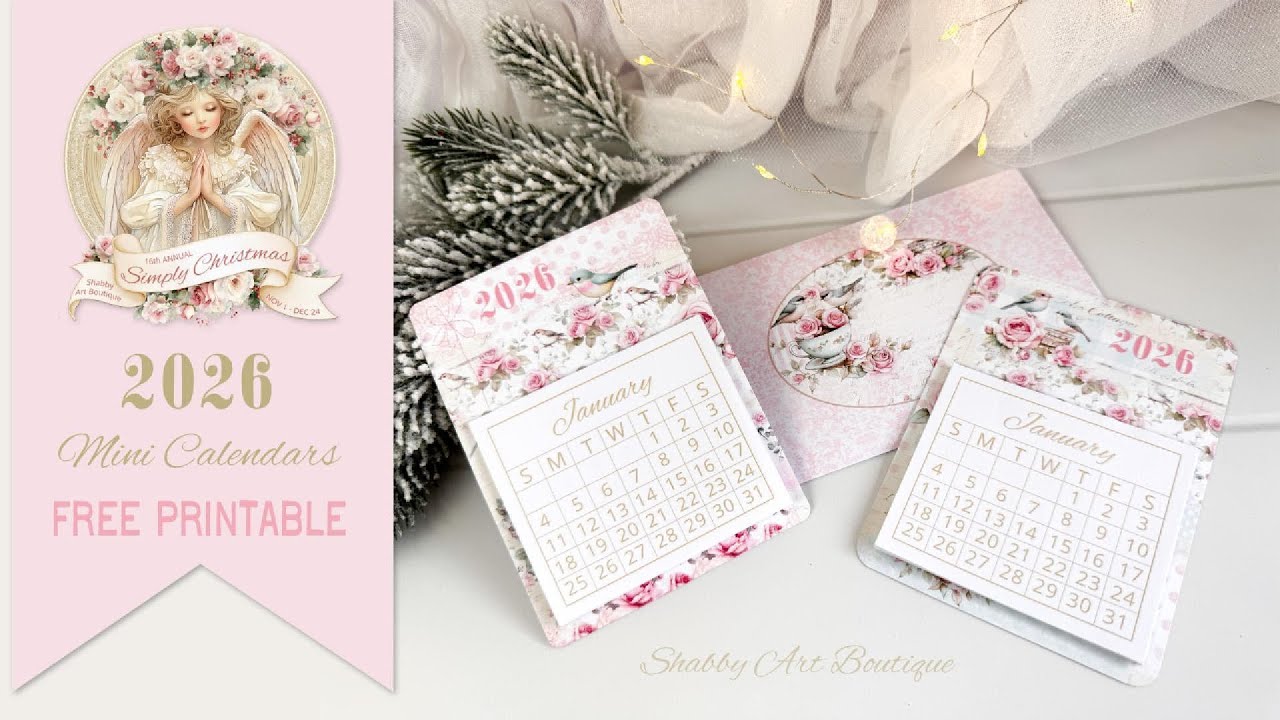 Simply Christmas – Free Printable 2026 Mini Calendars