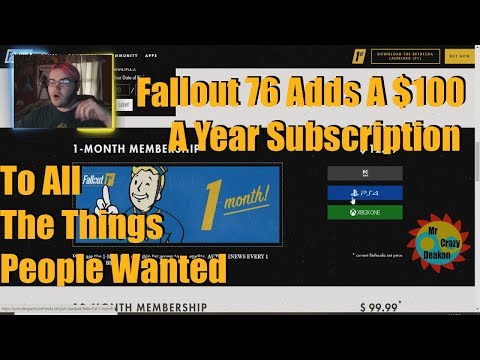 Fallout 76 Adds A $100 A Year Subscription To All The Things People Wanted