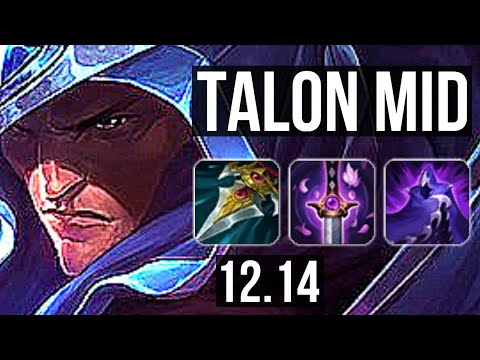 TALON vs SYLAS (MID) | 12/0/4, Legendary, 900+ games, 1.4M mastery | KR Diamond | 12.14