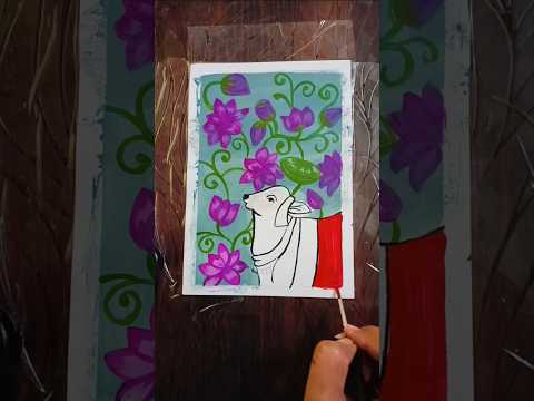 painting Indian landscape on paper 😱 #shortvideo #youtubeshorts #art