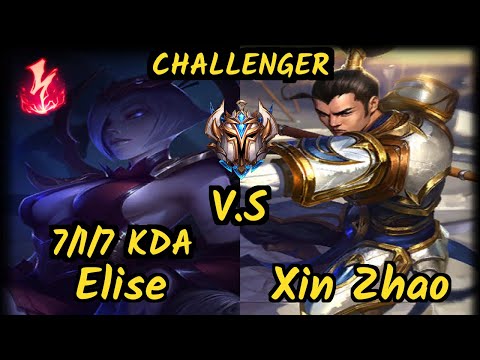 SevenArmy (ELISE) vs XIN ZHAO - 7/1/7 KDA JUNGLE CHALLENGER GAMEPLAY - EUW