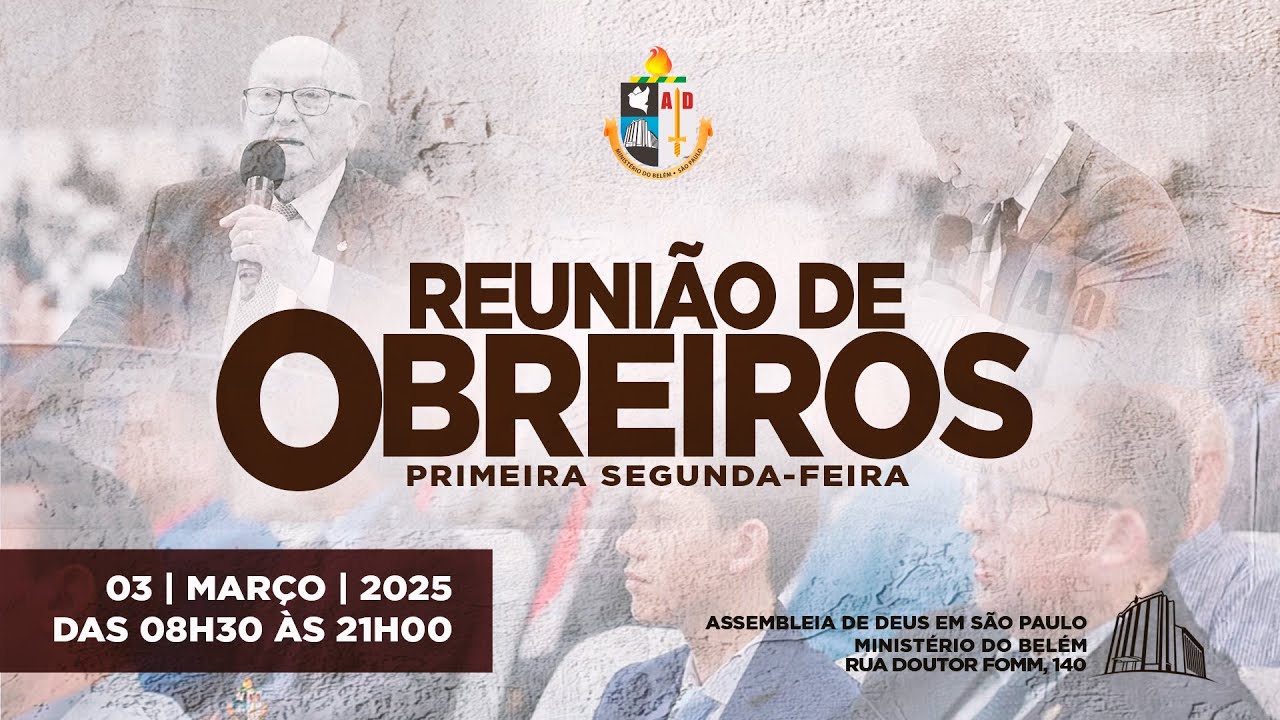 REUNIÃO GERAL DE OBREIROS  | 03/03/2025  |  TARDE | TV AD BELÉM