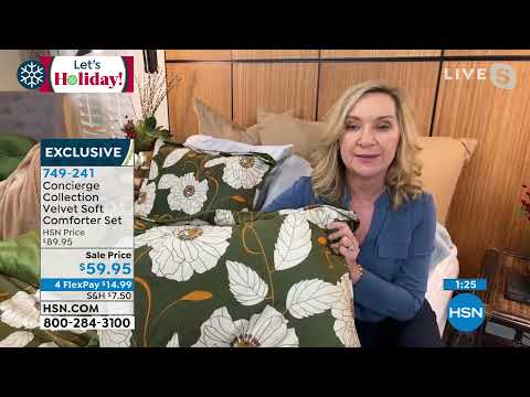 Concierge Collection Velvet Soft Comforter Set