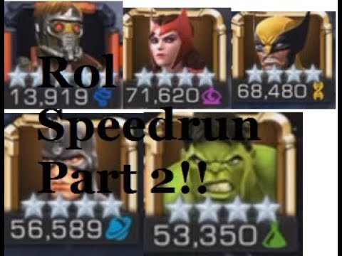 Realm of Legends Speedrun with 5* Rank5/65 Star Lord#2- Marvel Contest Of Champions