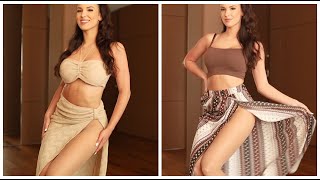 SUMMER OUTFITS - long skirts, heels, pantyhose TRY ON || Excinderella