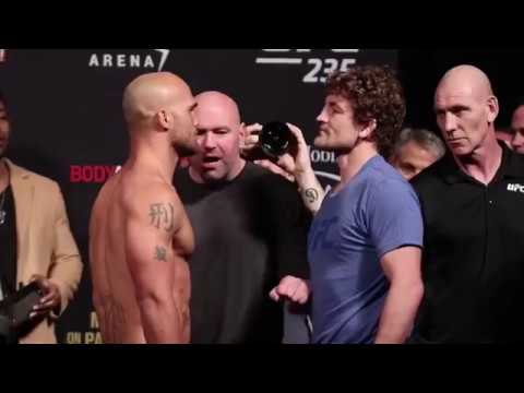 UFC 235 Ceremonial Weigh Ins Ben Askren chats away to Dana White