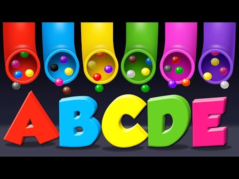 Learn Alphabet for Toddlers Kids Babies with A Lot of Candy Surprise Eggs