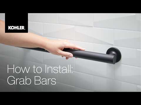 Part of a video titled KOHLER Grab Bars - Recommended Mounting Locations and Installation ...