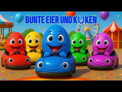 BUNTE EIER UND KÜKEN | Lustiges Lied + Farben Lernen für Kinder #kindermusik