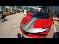MIAMI VLOG FERRARI MIAMI CAR SHOW EXOTICS AT DANIA POINTE DANIA BEACH MIAMI FLORIDA USA