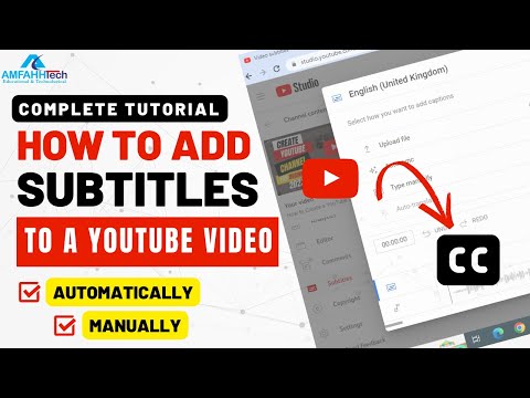 How to Add Subtitles in YouTube Video -for beginners #amfahhtech