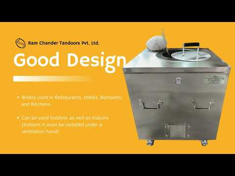 Square stainless steel double body charcoal tandoor, capacit...