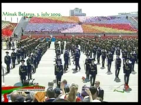 Military parad Minsk Belarus 3. July 2009. Military drill part 1.