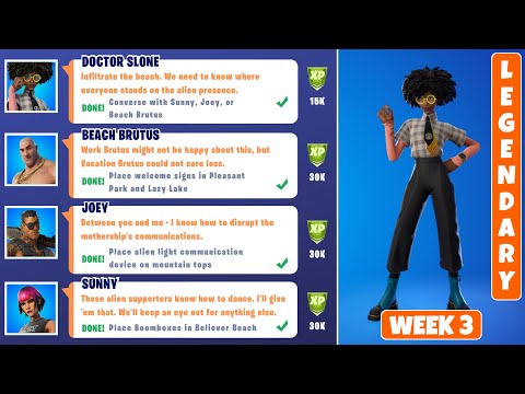 How to Complete All Week 3 Legendary Challenges in Fortnite Chapter 2 Season 7! (165,000 XP)