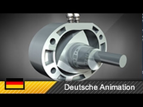 Rotary piston Wankel engine - Function (animation)