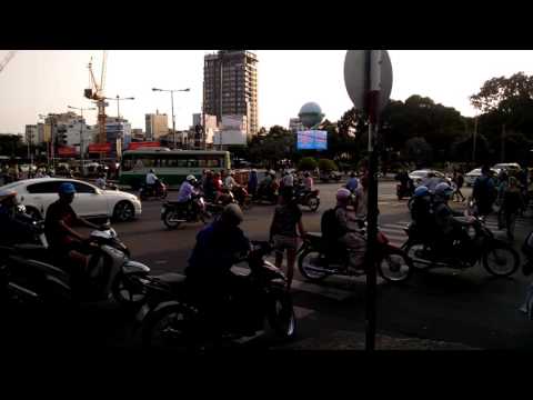 Crazy Saigon Traffic Intersection