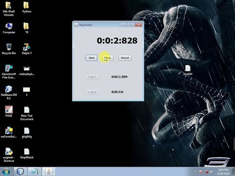 Java Stopwatch With Lap