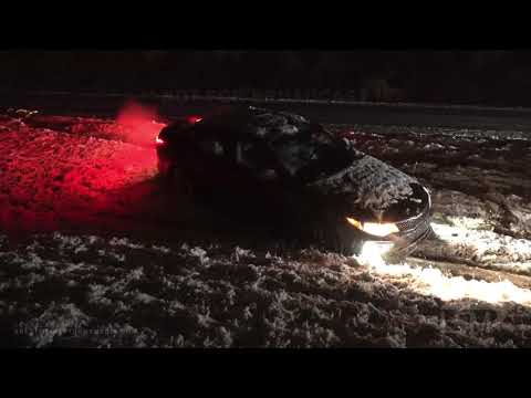 01-11-2021 Louisiana Heavy Snow - Travel Problems on I20 - Car Snatched out of Ditch - Winter Storm