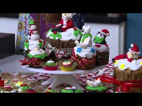 Receita Bom Sabor - 14/12/2015 -  Decoração em pasta americana para doces natalinos - Lu Bruni PT2
