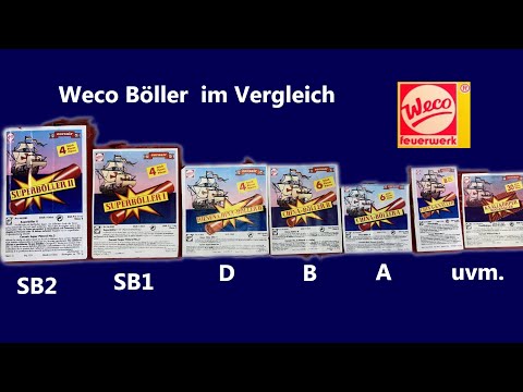 ältere Weco Böller im Vergleich von Miniknaller bis Super Böller 2 // Raritäten Böller