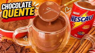 CHOCOLATE QUENTE CREMOSO IGUAL DE CAFETERIA - SIMPLES E FÁCIL - RECEITA DE INVERNO - Receitas de Pai