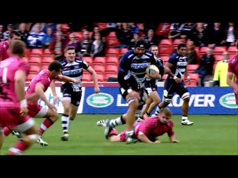 London Welsh terrible turnstile tackling on Andrei Ostrikov