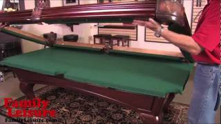 HOW TO INSTALL A POOL TABLE -  Slate billiard pool table installation video