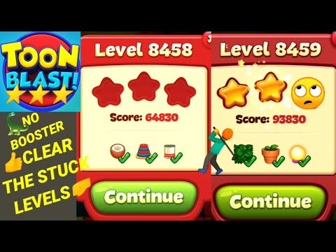 Toon Blast Level 8458 8459 ✨🦖🦖