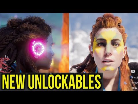Horizon Zero Dawn - ALL NEW UNLOCKABLES: Face Paint & Focus Colors (Horizon Zero Dawn patch 1.30) Video
