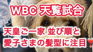 WBC 天覧試合　天皇ご一家 並び順と愛子さまの髪型に注目