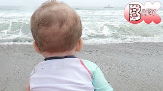 BABY HIT BY WAVE!!!