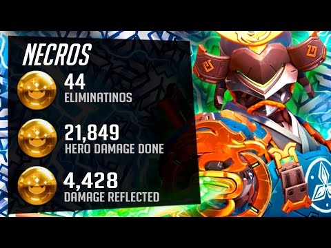 Necros Carry Genji - 44 elims! POTG! [ Overwatch Season 34 Top 500 ]