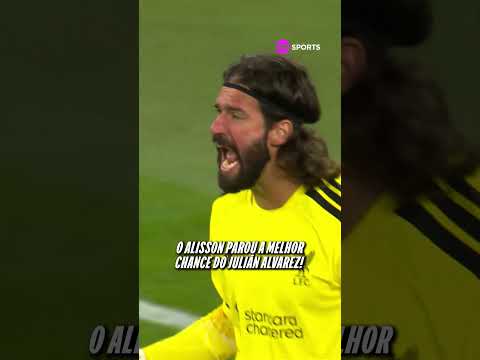 QUE DEFESA INSANA DO ALISSON NA CHAMPIONS! E DIZEM QUE ELE NÃO FAZ ISSO, HEIN… #shorts