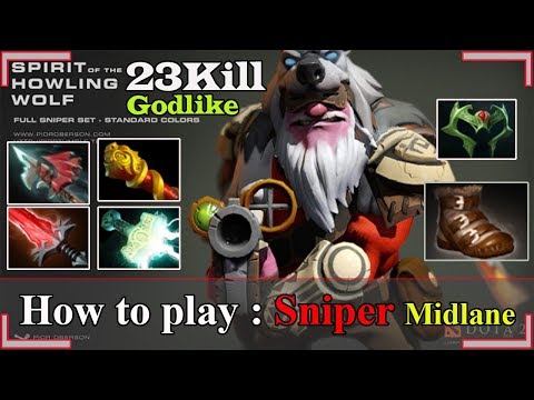 MIRACLE [Sniper] New Monster 23 Kill MegaCreeps Comeback 7.24b Dota 2 | Dota 2 Sroksre Gameplay