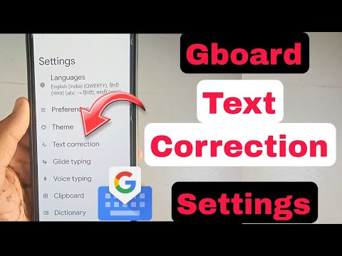 Google Keyboard Text Correction Settings