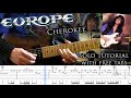 Europe - Cherokee guitar solo lesson (with tablatures and backing tracks)